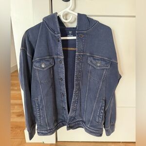 Gap Kids Hooded Icon Sweatshirt Denim Jacket